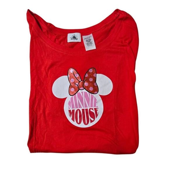 Disney Tops - Disney Minnie Mouse ladies blouse red Size XL